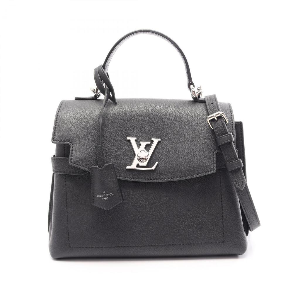 Louis Vuitton Lockme Ever Top Handle Bag Leather Black
